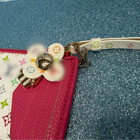 Fashion monogram flower card holder wallet - Picture 3 of 3